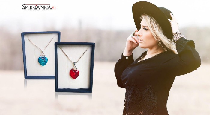 Prívesok Srdce v srdci Swarovski