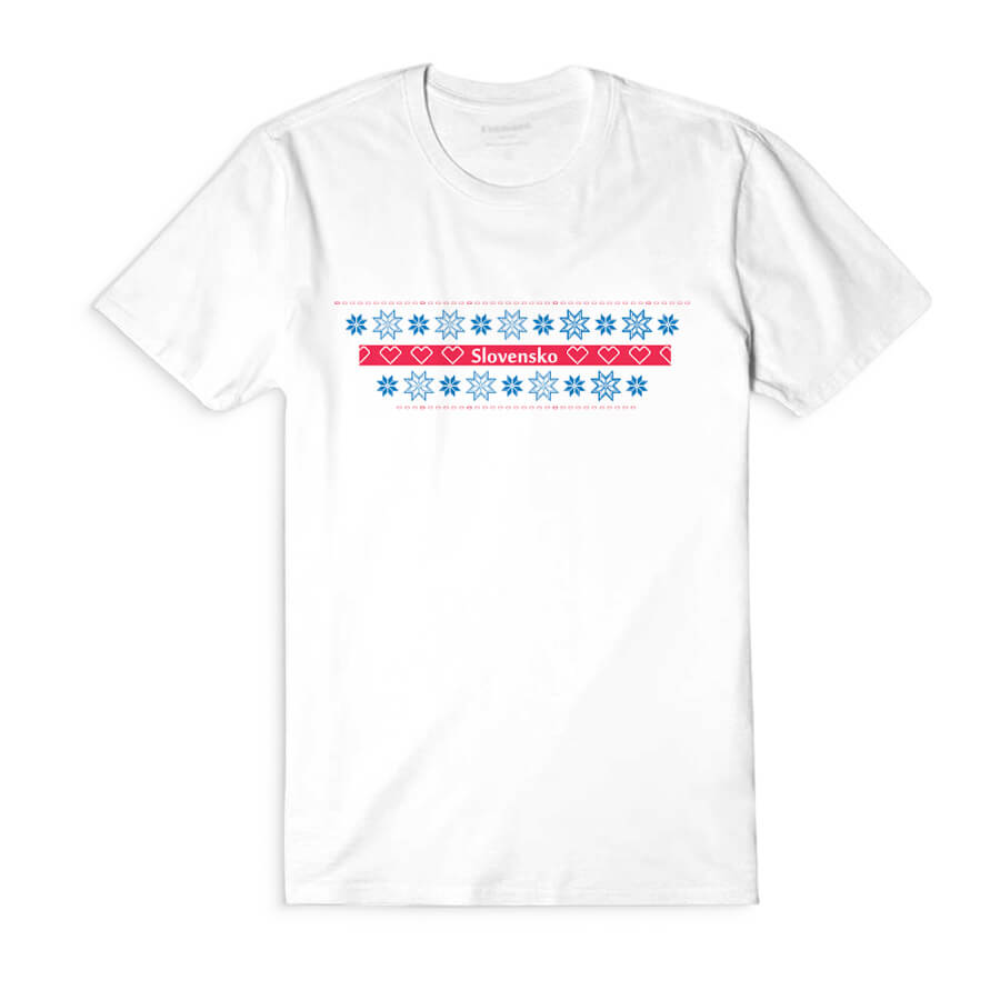 Dámske tričko s krátkym rukávom Milujem Slovensko - biele, veľkosť S