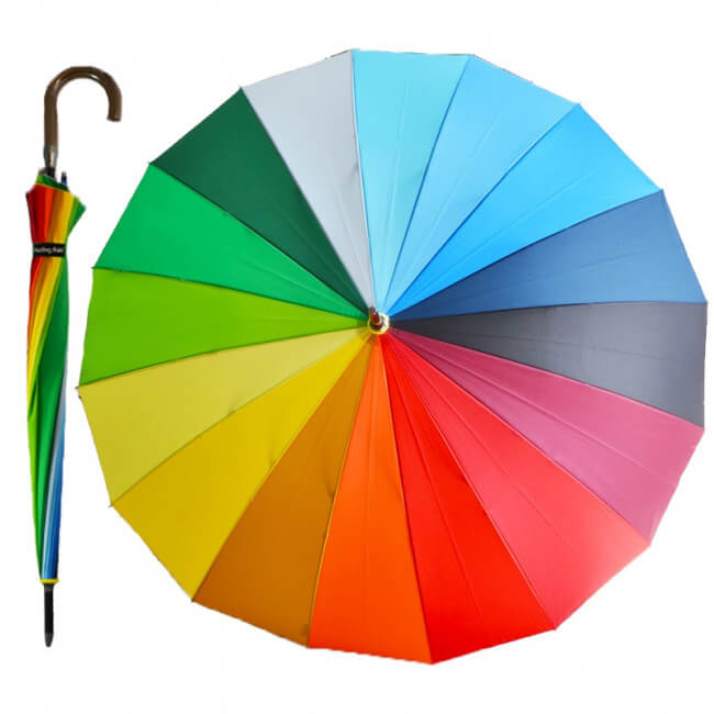 Poloautomatický dáždnik Dúha