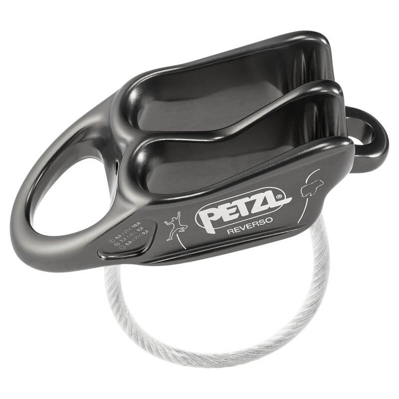PETZL Reverso Istiaca brzda sivá