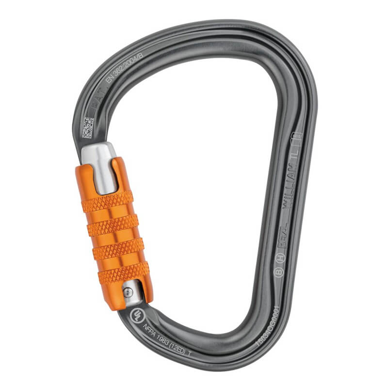 PETZL William Triact-Lock Karabína strieborná