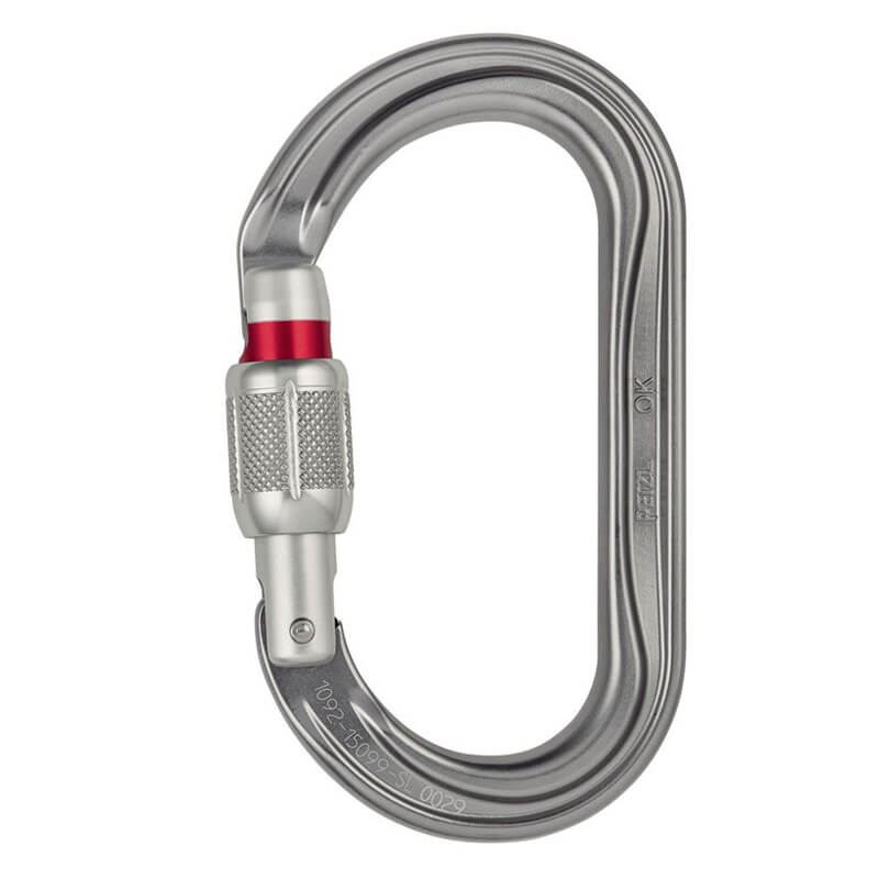 PETZL OK Screw-Lock Karabína strieborná