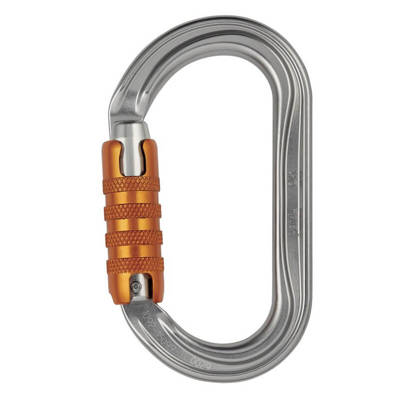 PETZL OK Triact-Lock Karabína strieborná