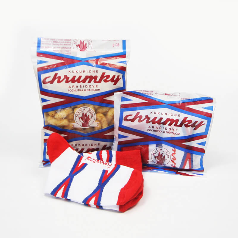 FunnySOX ponožky Chrumky červené - veľkosť 36-40