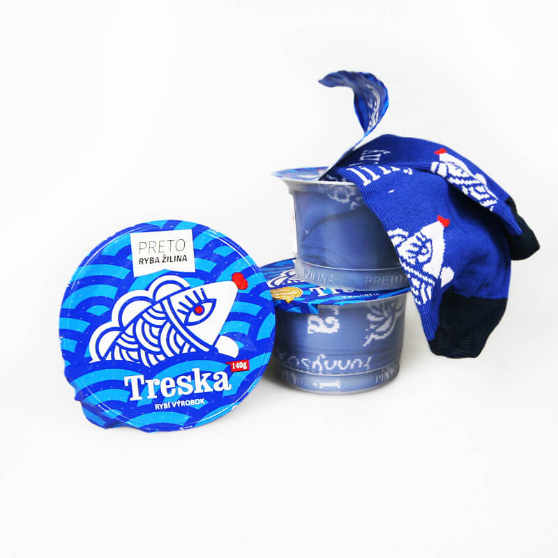 FunnySOX ponožky Treska modrá - veľkosť 36-40