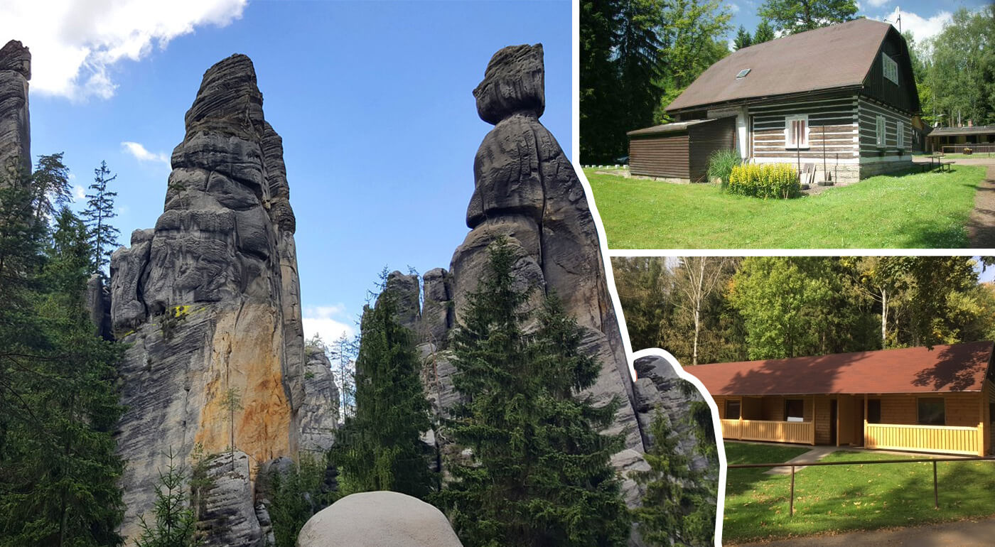 Chatky Zděřina pri Adršpachu - oddych v prírode