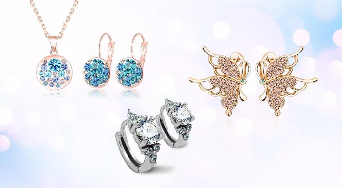 Set šperkov alebo náušnice so zirkónmi
