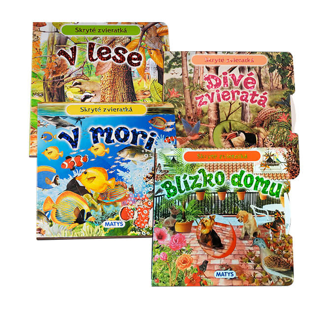 Vydavateľstvo Matys: Skryté zvieratká: Blízko domu, V lese, V mori, Divé zvieratá