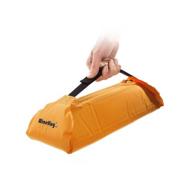 WineHug samonafukovacie púzdro na 1 fľašu oranžové