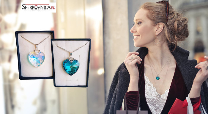 Prívesok Srdce v srdci Swarovski