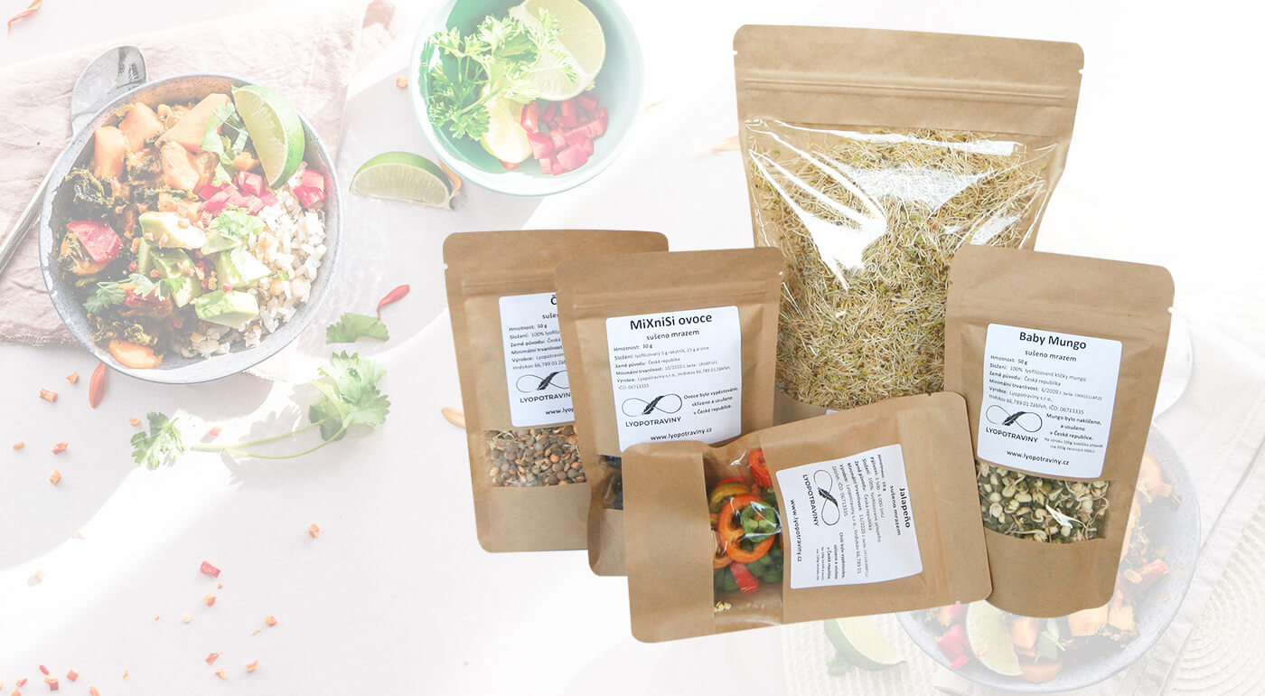 Mrazom sušené klíčky a ovocie + DARČEK