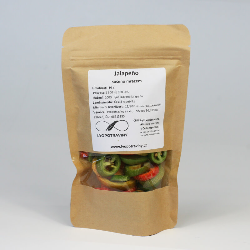Lyofilizované jalapeño 10 g