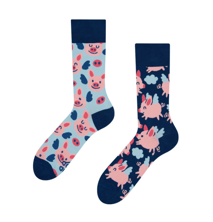 Good Mood ponožky Lietajúce prasiatka - veľkosť 35-38