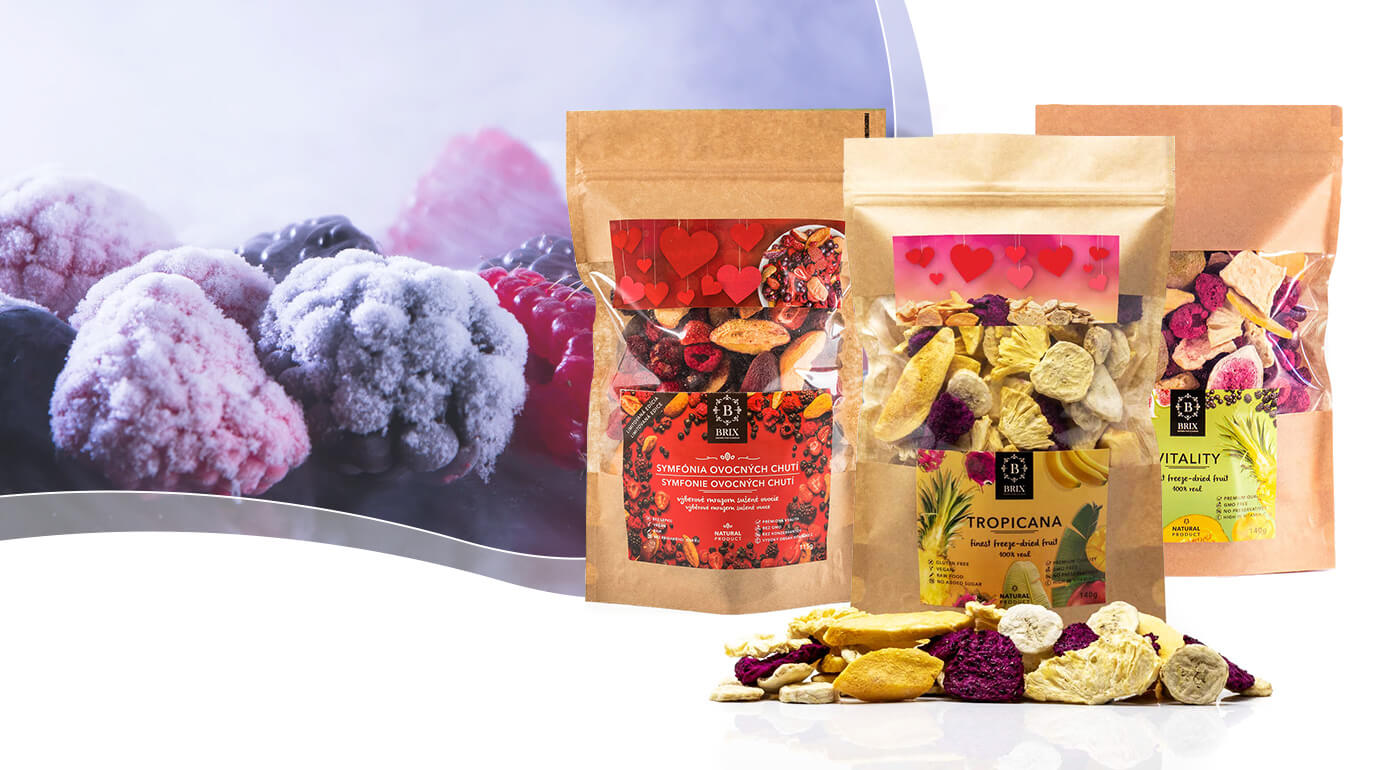 Zmesi lyofilizovaného ovocia od BRIX