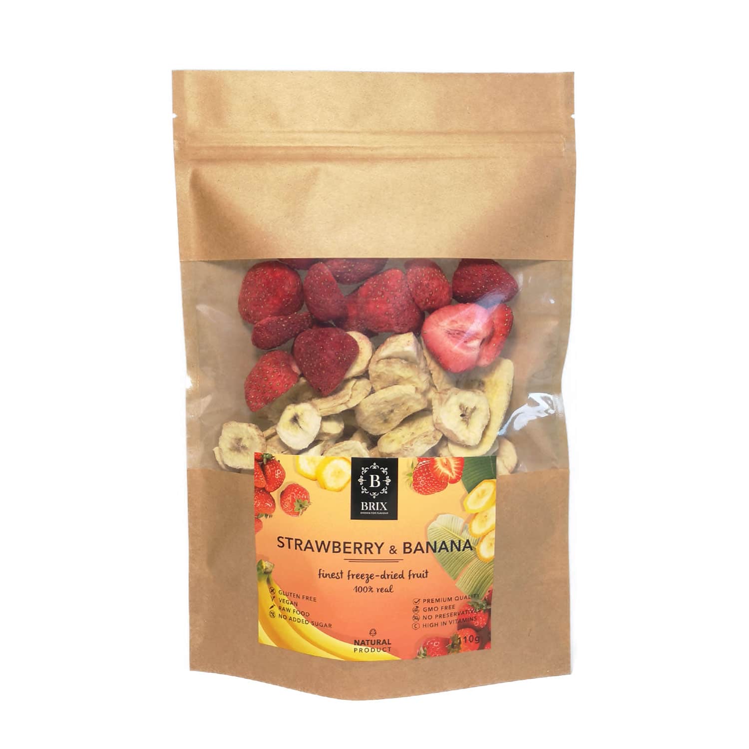 BRIX Mrazom sušená jahoda a banán 110 g