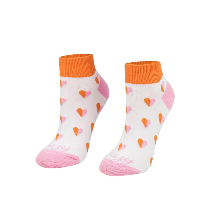 Crazy Step členkové ponožky Srdiečka ružové - veľkosť 35-38