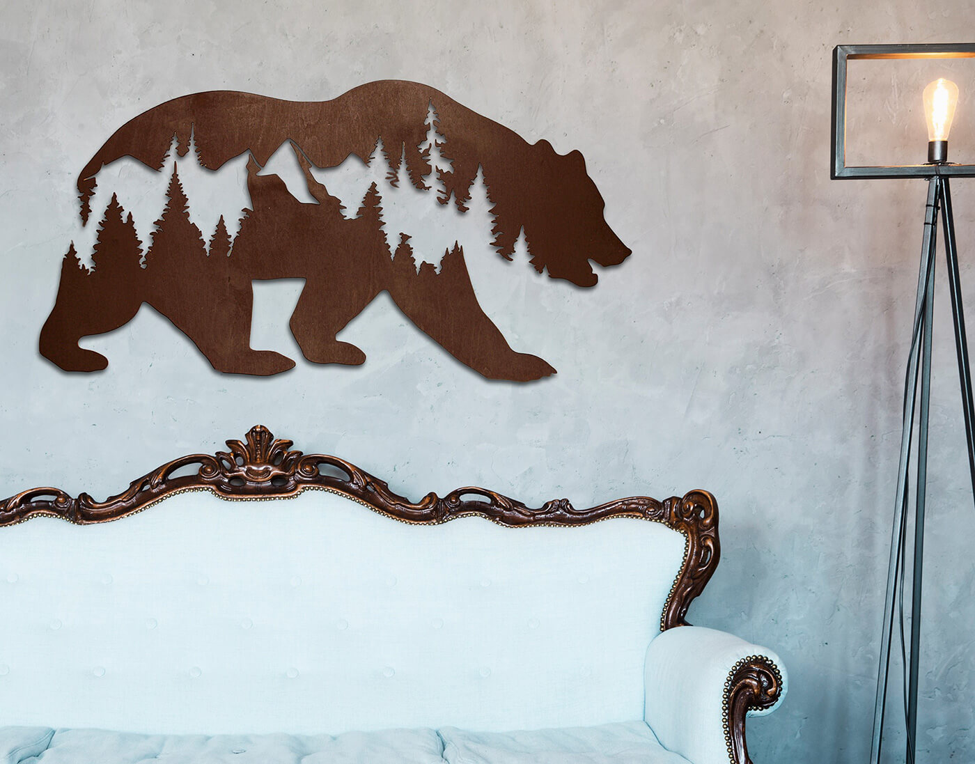 Medveď a hory 88 x 45 cm