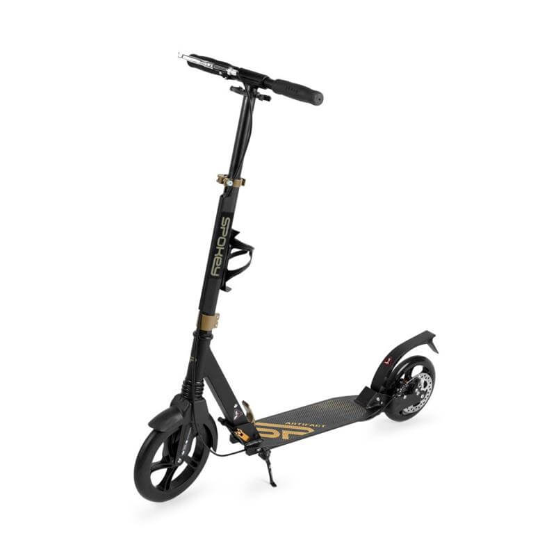 Spokey Artifact čierna kolobežka, kolieska 230/200 mm