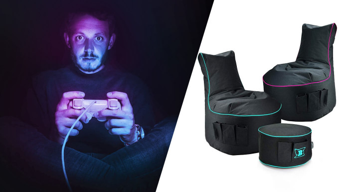 Herný sedací vak s taburetkou