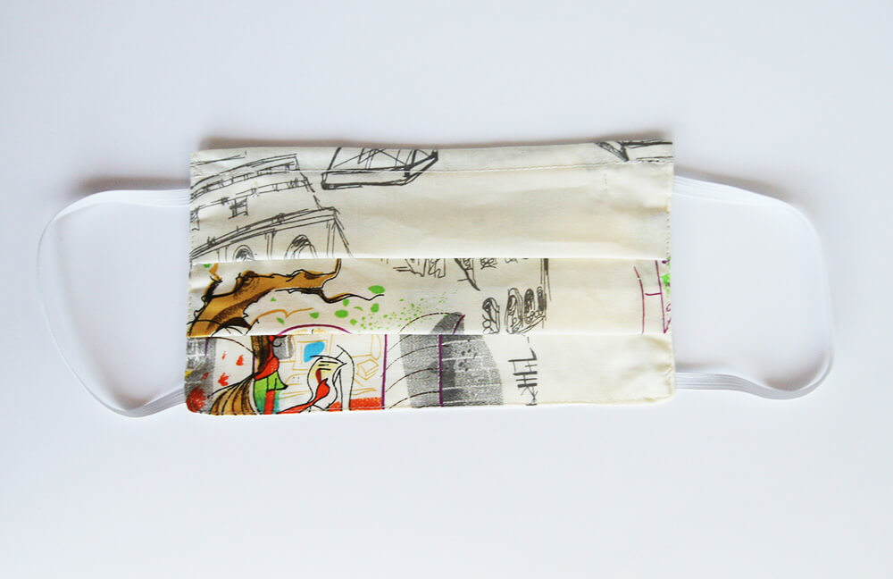 Bavlnené rúško pre dospelého - vzor Art