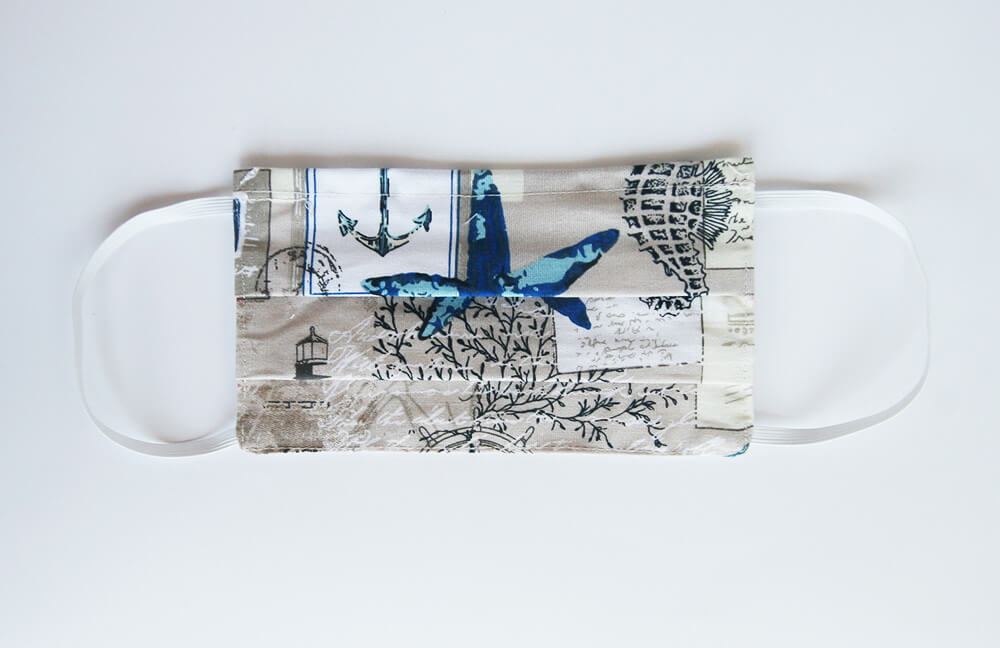 Bavlnené rúško pre dospelého - vzor More