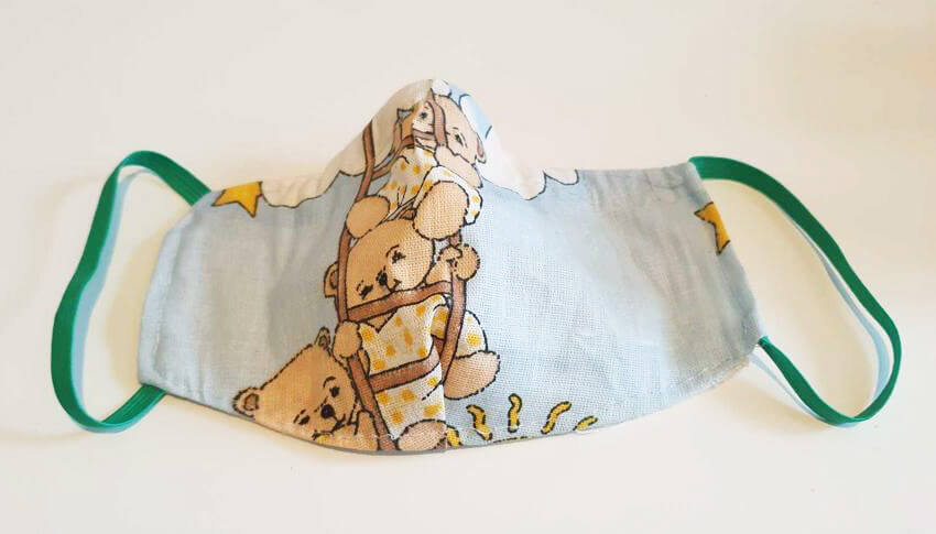 Bavlnené rúško pre dieťa - macko