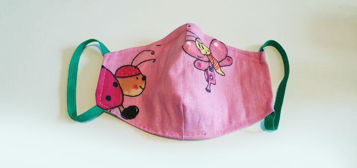 Bavlnené rúško pre dieťa - motýľ