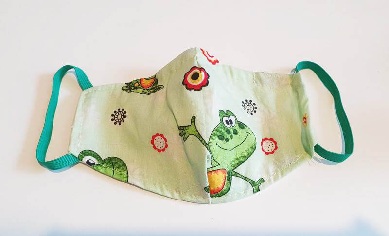 Bavlnené rúško pre dieťa - žabka