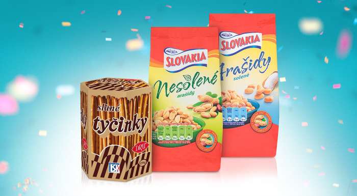 Slaný snack - solené arašidy, tyčinky