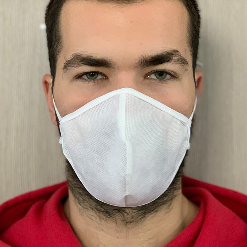 Ochranné rúško z netkanej textílie biele - vyššia kvalita