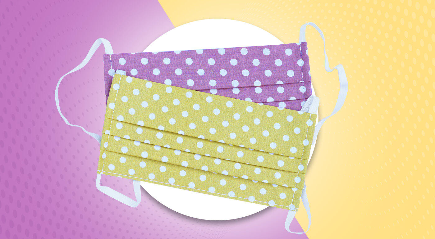 Bodkované rúška zo 100% bavlny