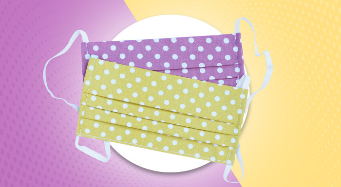 Bodkované rúška zo 100% bavlny