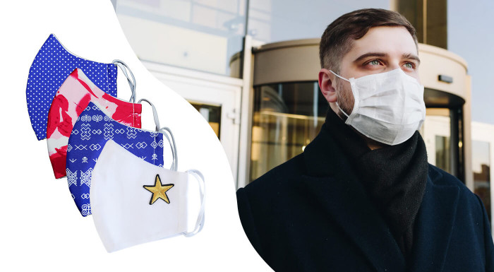 Bavlnené rúška v pestrých farbách