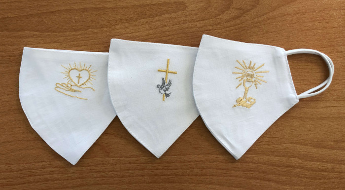 Rúška vhodné na 1. sväté prijímanie a birmovku