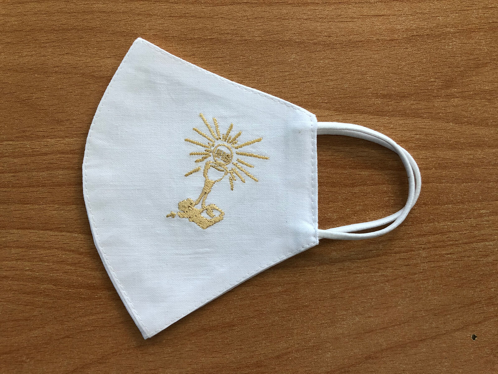 Detské bavlnené rúško na 1. sväté prijímanie - Kalich a eucharistia