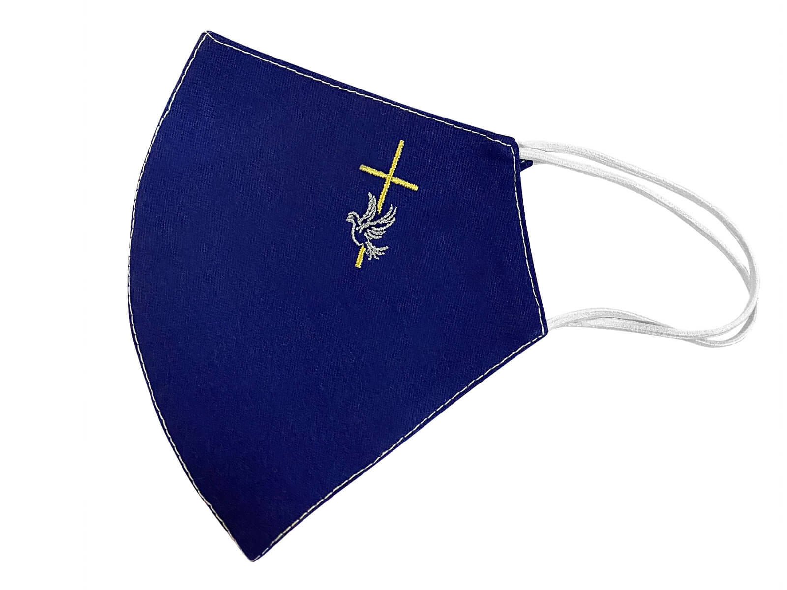 Pánske bavlnené rúško na birmovku - Kríž a holubica