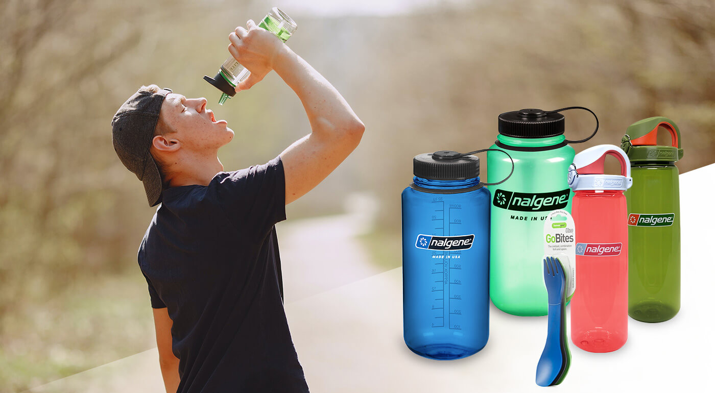 Turistické fľaše Nalgene a príbory HumanGear