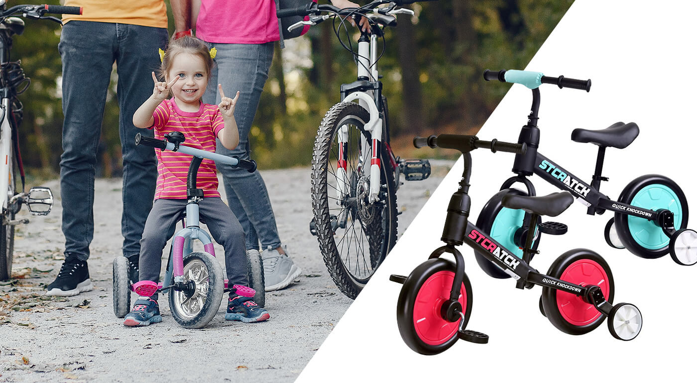 Odrážadlo STRATCH 3v1 s pomocnými kolieskami