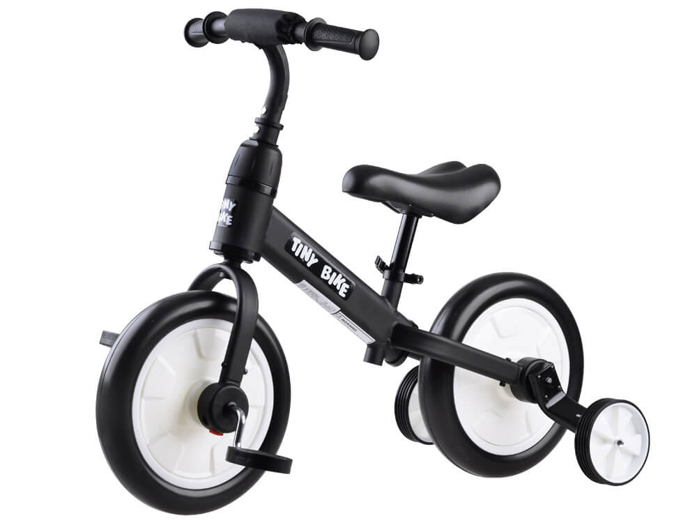 Detské odrážadlo Stratch 3v1 čierno-biele