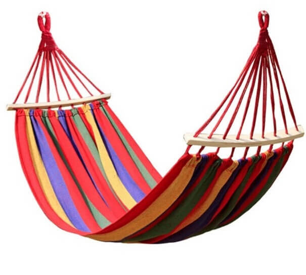 Hojdacia sieť pre 1 osobu s drevenými tyčami TFY 9664 (80 x 190 cm)