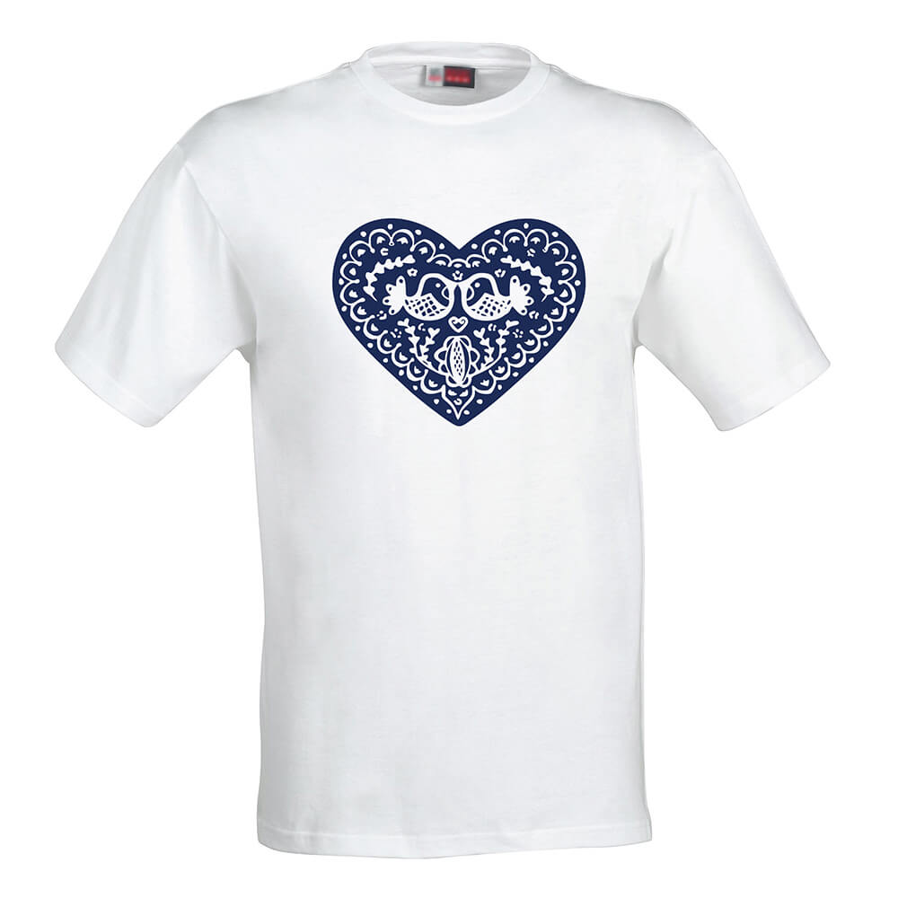 Dámske tričko Modré srdce - veľkosť S