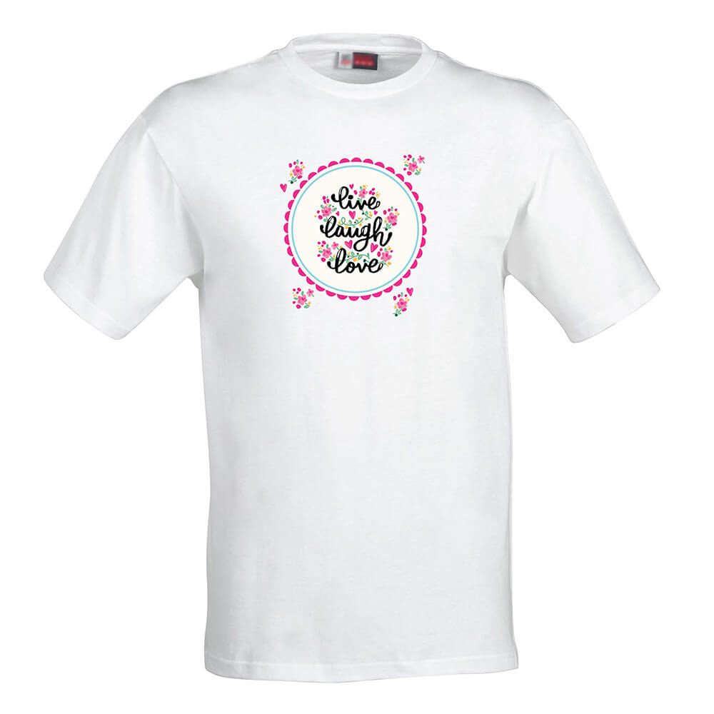 Dámske tričko Ži, usmievaj sa, miluj - veľkosť S