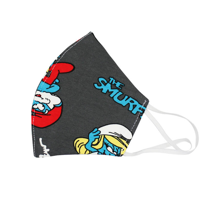 Detské bavlnené rúško - Šmolkovia (18x11 cm)