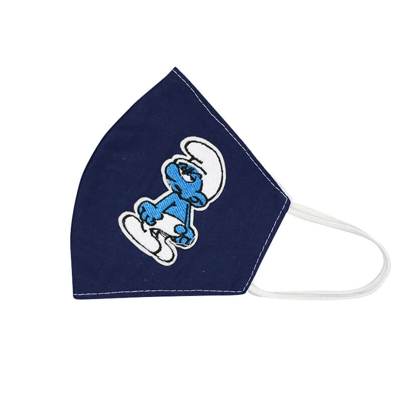 Detské bavlnené rúško - Šmolko modré (20x13 cm)