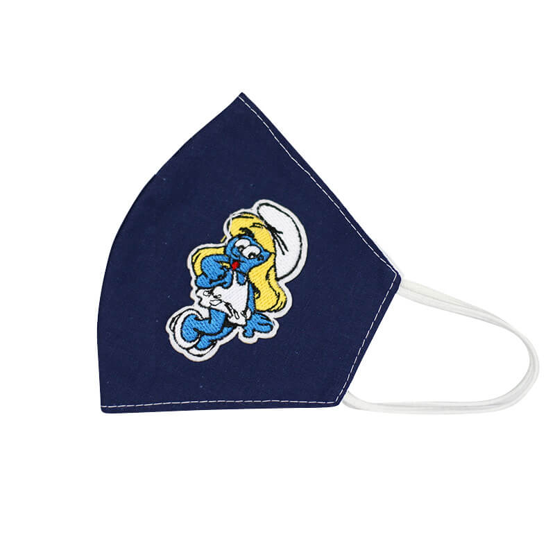 Detské bavlnené rúško - Šmoulinka modré (20x13 cm)