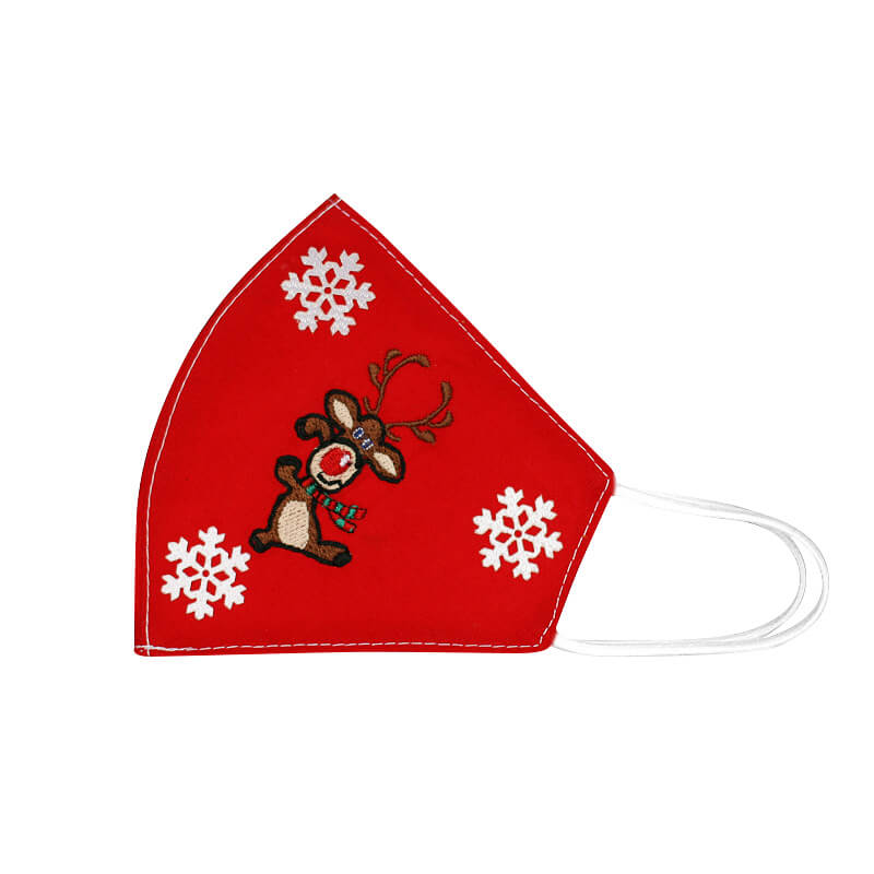 Bavlnené rúško Sob a vločky dámske - červené