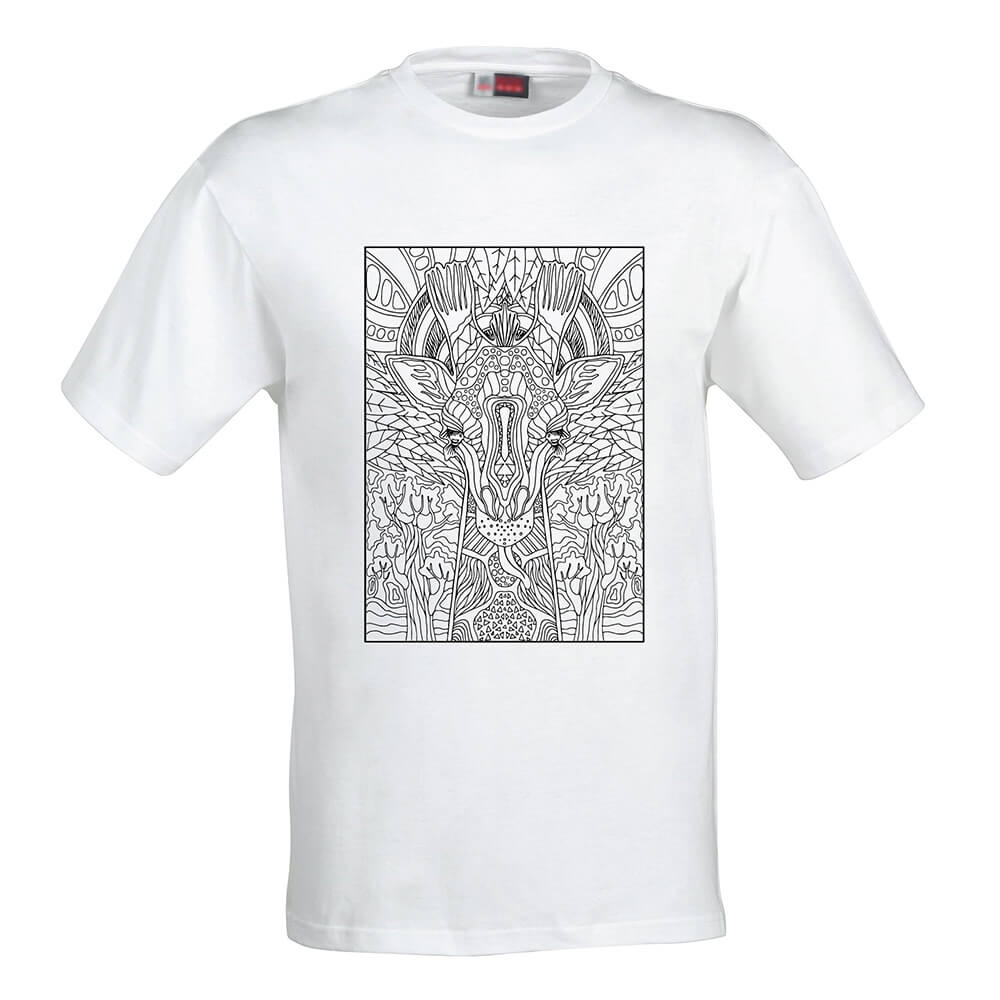 Pánske tričko Omaľovánka - Africká žirafa, veľkosť S