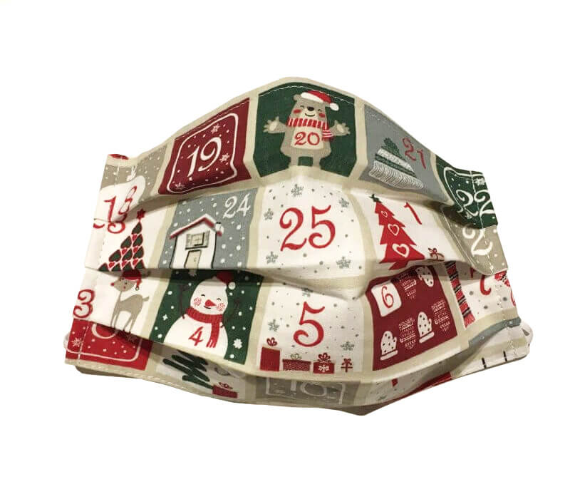 Bavlnené rúško s adventným kalendárom