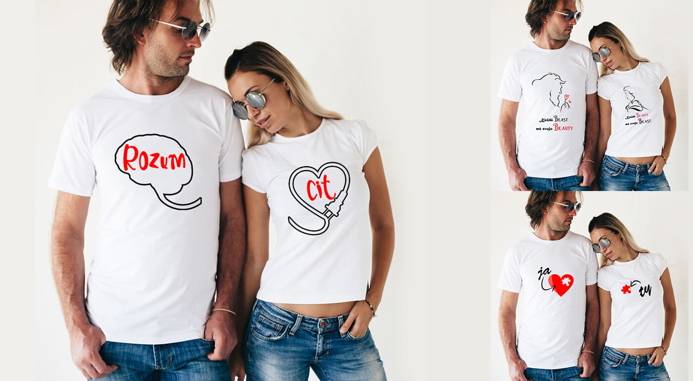 Pánske a dámske tričká pre zaľúbených