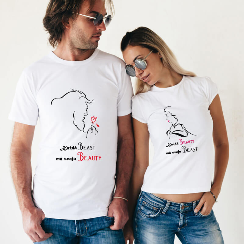 Dámske a pánske tričko - Kráska a zviera, veľkosť S,M,L,XL,XXL